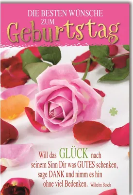 Produktbild von Geburtstag - Glückwunschkarte im Format 11,5 x 17 cm mit Umschlag