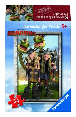 Produktbild von Ravensburger Kinderpuzzle 9435  Dragons 3  54 Teile
