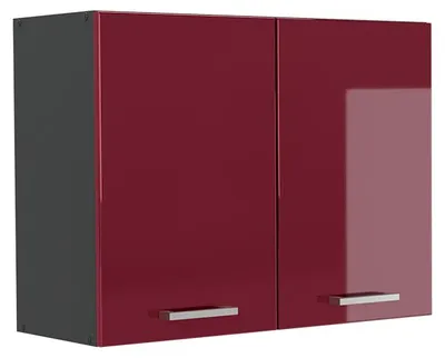Produktbild von Küchenglasschrank Vicco R-Line Rot Hochglanz/Anthrazit 80 cm, Model 71467