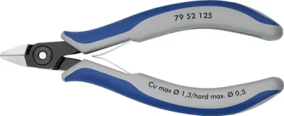 Produktbild von Präzisionselektronikseitenschneider L.125mm Form 5 Facette ja,sehr kl.pol.KNIPEX