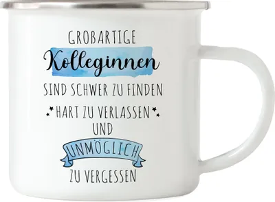 Produktbild von Großartige Kolleginnen Sind Schwer Zu Finden Emaille Tasse Danke Geschenk Hart Zu Vergessen