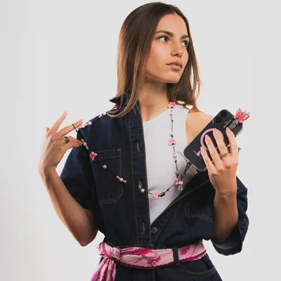 Immagine prodotto di Case&Me Bijoux Lace- Laccio A Tracolla E Collana Universale Per Smartphone