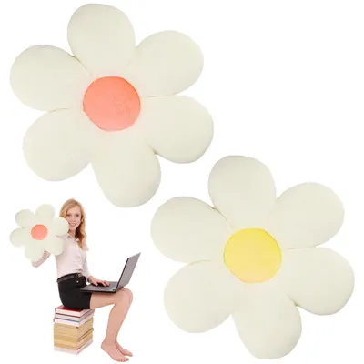Produktbild von Omgoods – Set aus 2 blumenförmigen Kissen, 40 x 40 cm, zur Dekoration