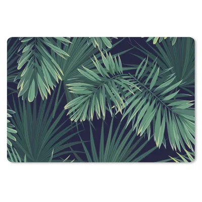 Produktbild von MuchoWow® Schreibtischunterlage Blätter - Illustration - Tropisch - Mädchen - Kinder - Jungen 60x40 cm - XXL Mauspad - Großes Mauspad