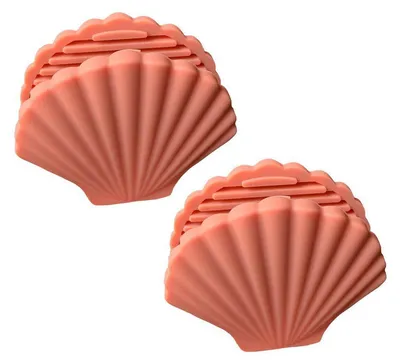 Produktbild von 2 Stück Silikon-Verbrühschutzhandschuhe in Muschelform, hitzebeständig, rutschfest, multifunktional, für Mikrowelle, Topfgriff, Handschuh, Deckelhalter, Küchenhelfer