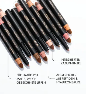 Imagen del producto de CATRICE Blur-Real Lip Shaper, tono Nude. Labial definidor, hidratante, con ácido hialurónico. Ingredientes: TRIMETHYLSILOXYSILICATE, DIMETHICONE, ISOHEXADECANE, MICA, SYNTHETIC WAX, ISODODECANE, OZOKERITE, etc. 1 unidad