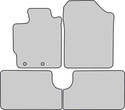 Produktbild von Exclusive Design Fußmatten passend für Toyota Yaris 3 III Bj. 2010-2020, Naht:Silber. Deluxe Velours