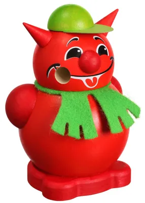 Produktbild von Seiffener Volkskunst Kugelräucherfigur Teufel - Räuchermann für kleine Räucherkerzen - Größe 8cm - 19624