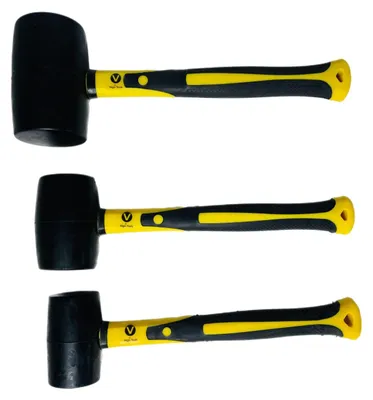 Zdjęcie produktu dla Młotek gumowy, młotek do wyprostowywania blachy, 370/500/1200 g, zestaw 3-częściowy
