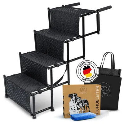 Produktbild von Hundetreppe Hundeleiter Hunderampe - Klappbar - 60 kg - Rutschfest - Für Auto