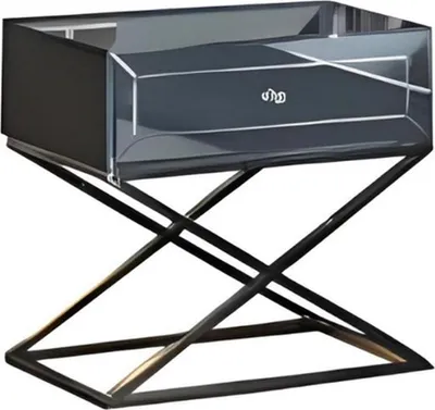 Produktbild von Graue 2x Schlafzimmer Nachttische Designer Holz Nachtkästchen 2tlg Set