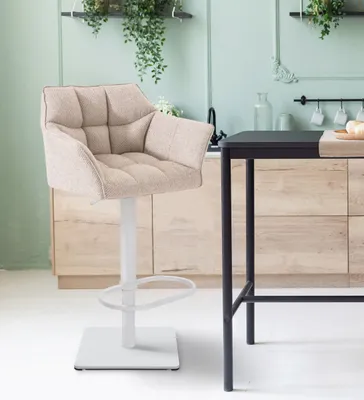 Produktbild von Barhocker Damaso W Stoff elfenbein