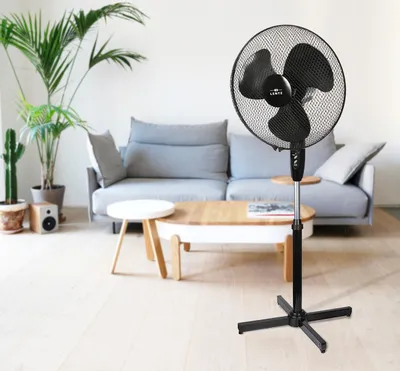 Produktbild von Standventilator Ø 40cm schwarz mit Fernbedienung