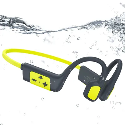 Zdjęcie produktu dla Słuchawki do pływania - Przewodnictwo kostne - Bluetooth 5.4 - IP68 wodoodporne - 32 GB