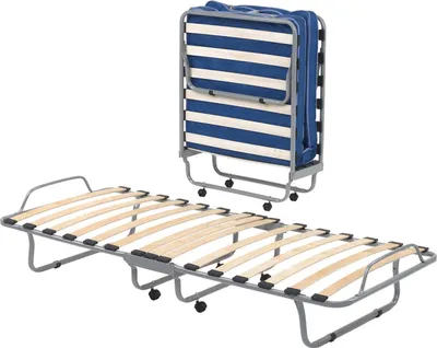 Image de Akai - Lit pliant, noir, matelas inclus  Italy