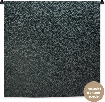 Produktbild von MuchoWow® Wandteppich Wandbehang Leder - Textur - Schwarz - Grün - Hell 90x90 cm Tapisserie Dekoration Wandtuch - Wandaufhänger