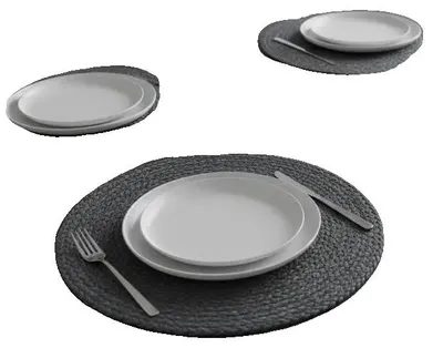 Obrázek produktu pro Sada podtácků, materiál: juta, moderní design, barva: šedá