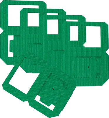 Produktbild von Folia Laternen Rohling aus 3D-Wellpappe, 13,5x13,5x18cm, grün - 1 Stück