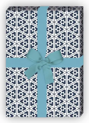 Produktbild von Orientalisches Geschenkpapier Set mit edlem Mosaik, blau,  - G8455, 32 x 48cm