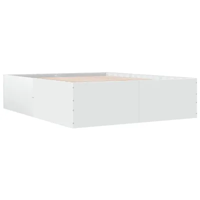 Zdjęcie produktu dla Rama łóżka, biała, 160x200 cm, materiał drewnopochodny