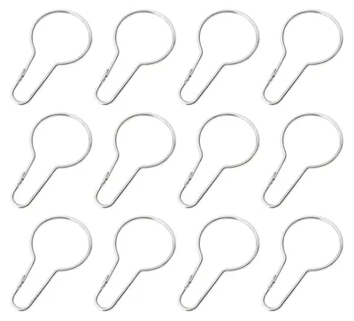 Image de Lot de 100 anneaux de rideau avec clips