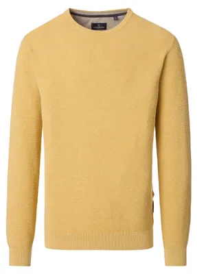 Produktbild von CASAMODA Herren Pullover Langarm Rundhals Regular Baumwolle Gelb 6XL