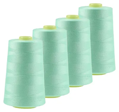 Produktbild von 4 x 4572m Qualitäts Overlock-Garn  Overlock-Nähgarn Farben 581 bis 620, Farbe:A605 eisgrün