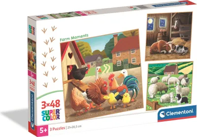 Image de CLE puzzle 3x48 SuperKolor Farm Moments 25791