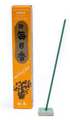 Produktbild von Japanische Räucherstäbchen - Bernstein Duftnote - Zur Raumbeduftung - 50 Stäbchen pro Packung