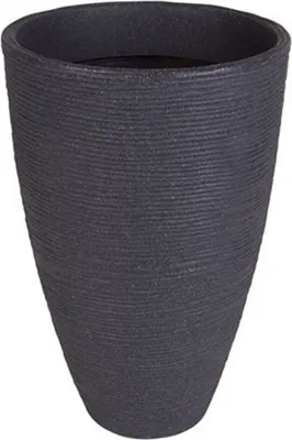 Produktbild von BURI Rillentopf anthrazit Pflanzkübel Blumentopf Vase Terrasse Balkon Garten Deko