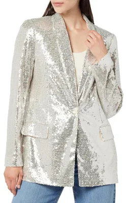 Produktbild von The Drop Blazer für Damen, Blake Lang, Silberne Pailletten, S