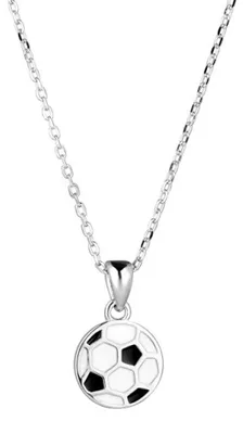 Produktbild von Silver necklace with soccer ball pendant 62034