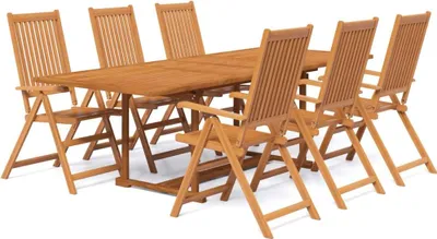 Image de vidaXL Ensemble de jardin 7 pièces en bois massif d'acacia