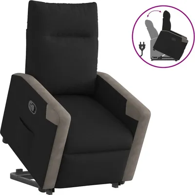 Image de Fauteuil inclinable noir tissu