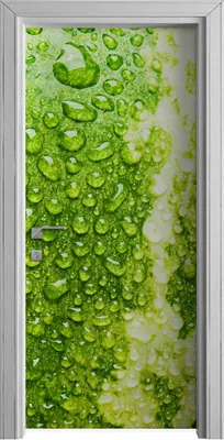 Produktbild von Tür Selbstklebende 90x210 cm Türfolie Türtapete Klebefolie - Wassertropfen Wassermelone