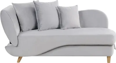 Produktbild von BELIANI Chaiselongue Linksseitig Hellgrau Samtstoff mit Bettkasten Dekokissen Modern Récamiere Liegesofa Sitzmöbel Wohnzimmer Jugendzimmer