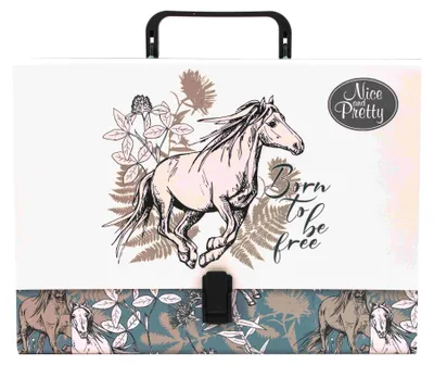 Productafbeelding van Nice&Pretty kartonnen map met handvat, mix van verschillende designs