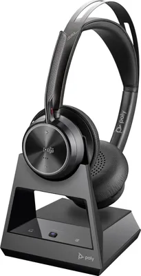Zdjęcie produktu dla Poly Voyager Focus 2-M - zestaw słuchawkowy - nauszny - Bluetooth - bezprzewodowy, przewodowy - aktywna redukcja szumów - adapter USB-C przez Bluetooth - czarny - certyfikat Microsoft Teams