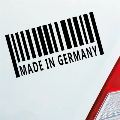 Produktbild von Auto Aufkleber  Germany Barcode Strichcode GER 10x5 cm Schwarz Matt Sticker Heckscheibenaufkleber