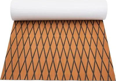 Obrázek produktu pro Protiskluzová rohož z EVA pěny – samolepicí rohož do lodí – 239 × 89 cm – tloušťka 6 mm – obdélníková – hnědá