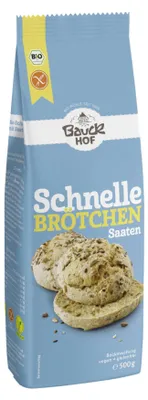Obrázok produktu pre Bauck Mühle 414338, Chlieb, 500 g, Oat flour* gluten-free 35%, cornstarch*, brown millet wholegrain flour*, sesame seeds*, oat bran*..., 375 kcal, 1577 kJ, 8,4 g