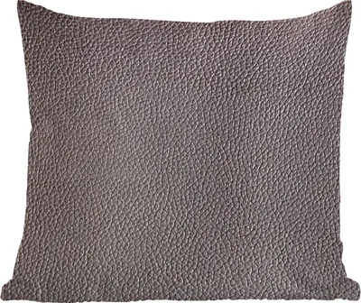 Produktbild von MuchoWow® Zierkissen Sofakissen Wohnzimmer Dekokissen 60x60 cm Leder - Lederoptik - Schwarz - Hell - Sitzfläche - Foto Polster