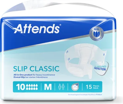 Image de Attends Slip Classic 10 Medium - 1 paquet de 15 protections