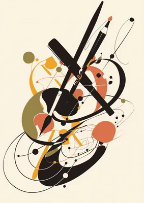 Image de Affiche 21 x 29,7 cm Rhapsodie abstraite
