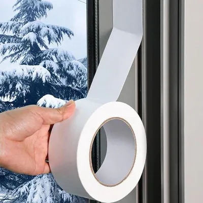 Obrázek produktu pro Allecto Premium – Těsnicí páska na dveře a okna 5 cm x 20 m, bílá – samolepicí, vodotěsná, prachotěsná, proti průvanu – páska proti větru, chladu a pro izolaci.