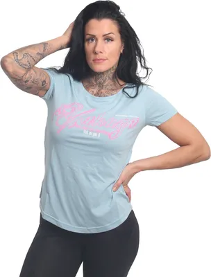 Obrázok produktu pre Dámske tričko Yakuza Evil Only so zahnutým výstrihom, Sterling Blue, S