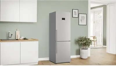 Produktbild von BOSCH KGN367ICT SER4 Kombi-Kühlschrank – 2 Türen – freistehend – Fassungsvermögen 321 l – H186 x L60 x T66,50 cm – Edelstahl