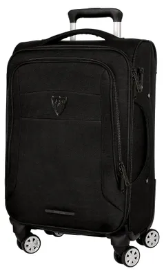 Produktbild von Sevilla FC Business Kabinentrolley, weich, 50,8 cm, Koffer mit Rädern, Sicherheitsschloss, Leichter Koffer, 35 x 20 x 51 cm, Schwarz, Schwarz, Estándar, Lässig
