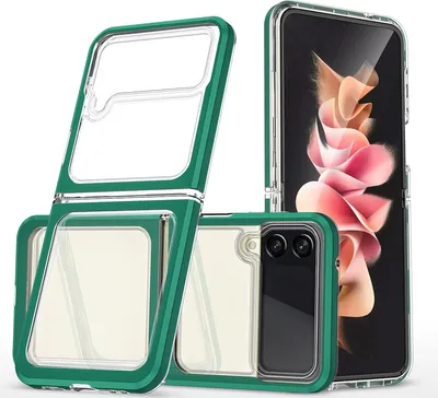 Produktbild von Für Samsung Galaxy Z Flip4 Klare Acryl + PC + TPU Stoßfeste Handyhülle Schutz