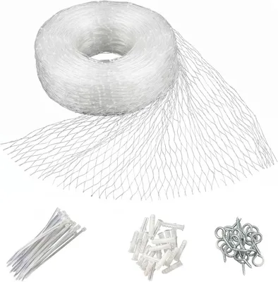 Imagen del producto de Red de seguridad para gatos, de 6 x 3 metros, de nylon, color blanco, ideal para proteger ventanas y balcones